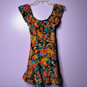 Lovers + Friends Island OTS Floral Mini Dress XS